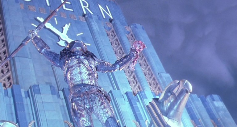 The predator stands tall in Predator 2 (1990).