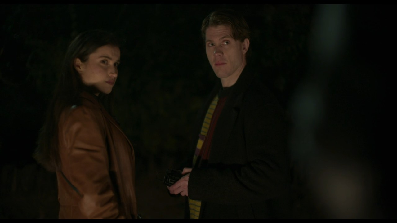 Anna and Aleks prepare to steal a song in All You Need is Death (2023).
