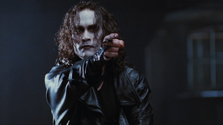 Eric Draven points in The Crow (1994).