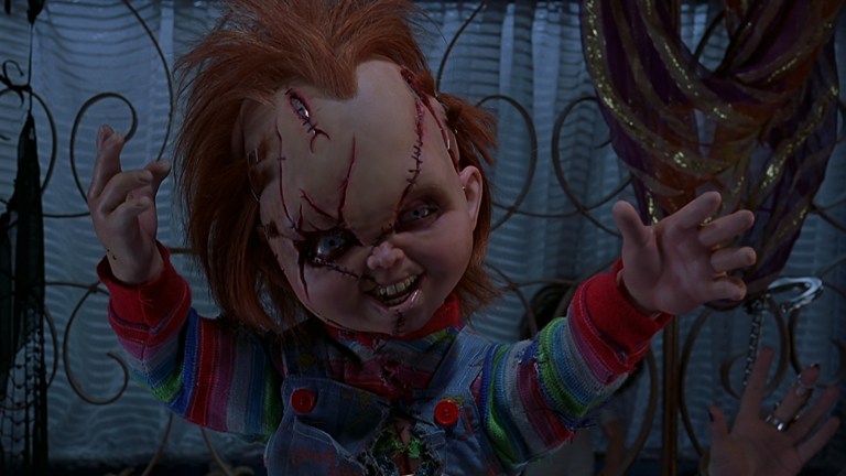 Chucky looks for a hug in Bride of Chucky (1998).