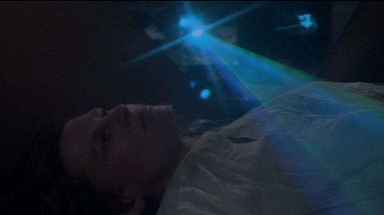 Julie Christie endures the indignity of being examined by AI in Demon Seed (1977).