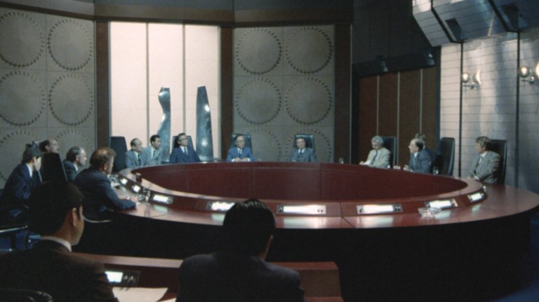A meeting of governments in The Return of Godzilla (1984).