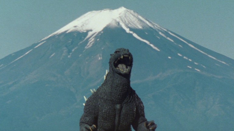 Godzilla roars in front of Mt. Fuji in Godzilla: Final Wars (2004).