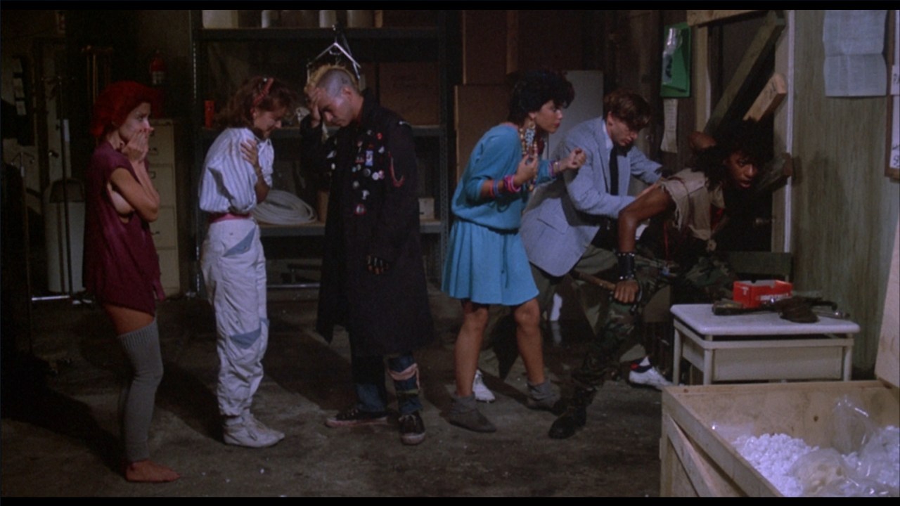 The punks listen for Tarman in The Return of the Living Dead (1985).