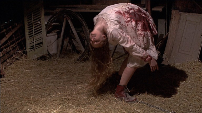 Nell bends backwards in The Last Exorcism (2010).