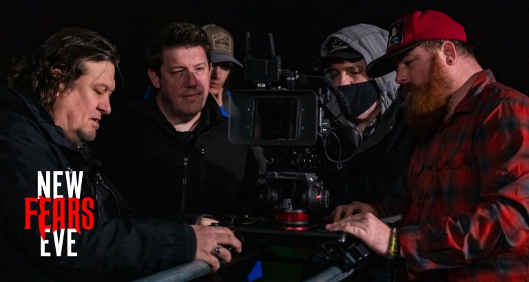 P.J. Starks collaborating on the set of New Fears Eve. (image courtesy of P.J. Starks)