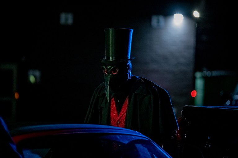 The villain of New Fears Eve, a killer in a plague doctor mask and a top hot.