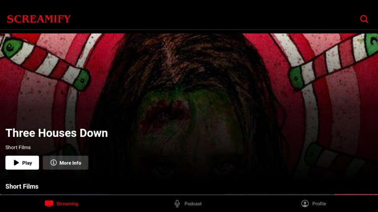 Screamify main page.