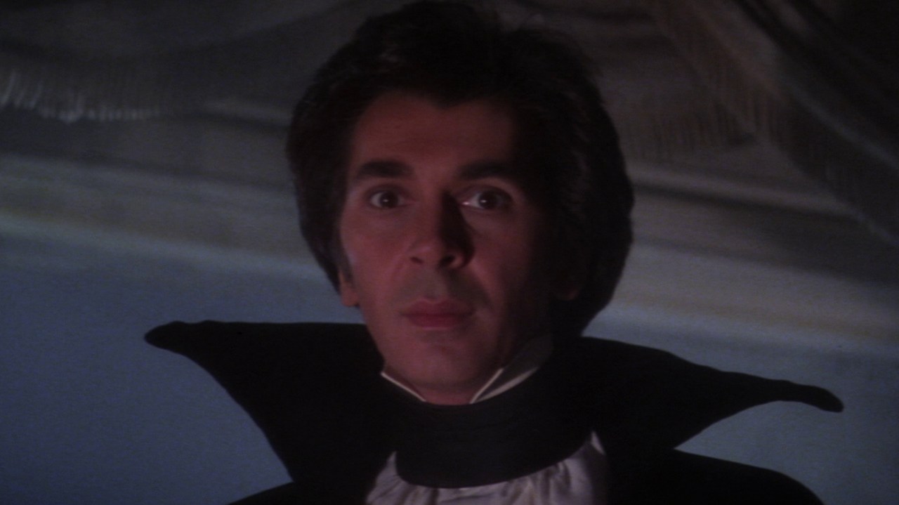 Frank Langella as Dracula.