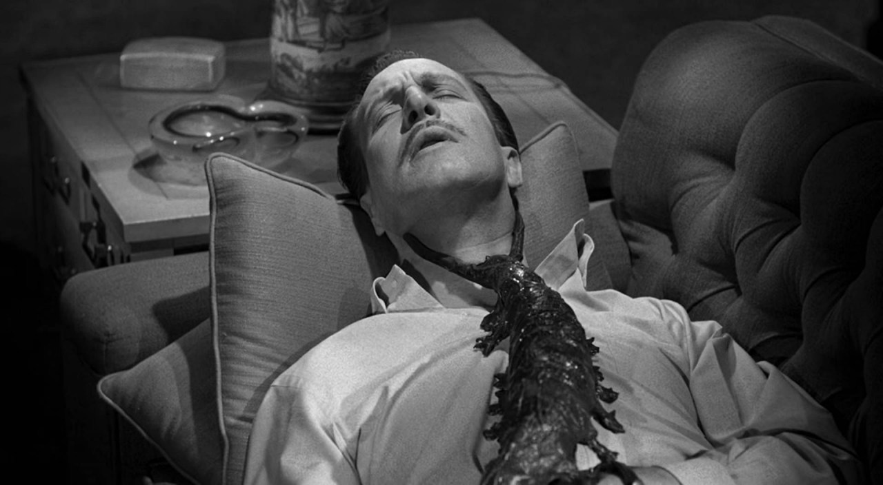 Vincent Price stars in The Tingler.