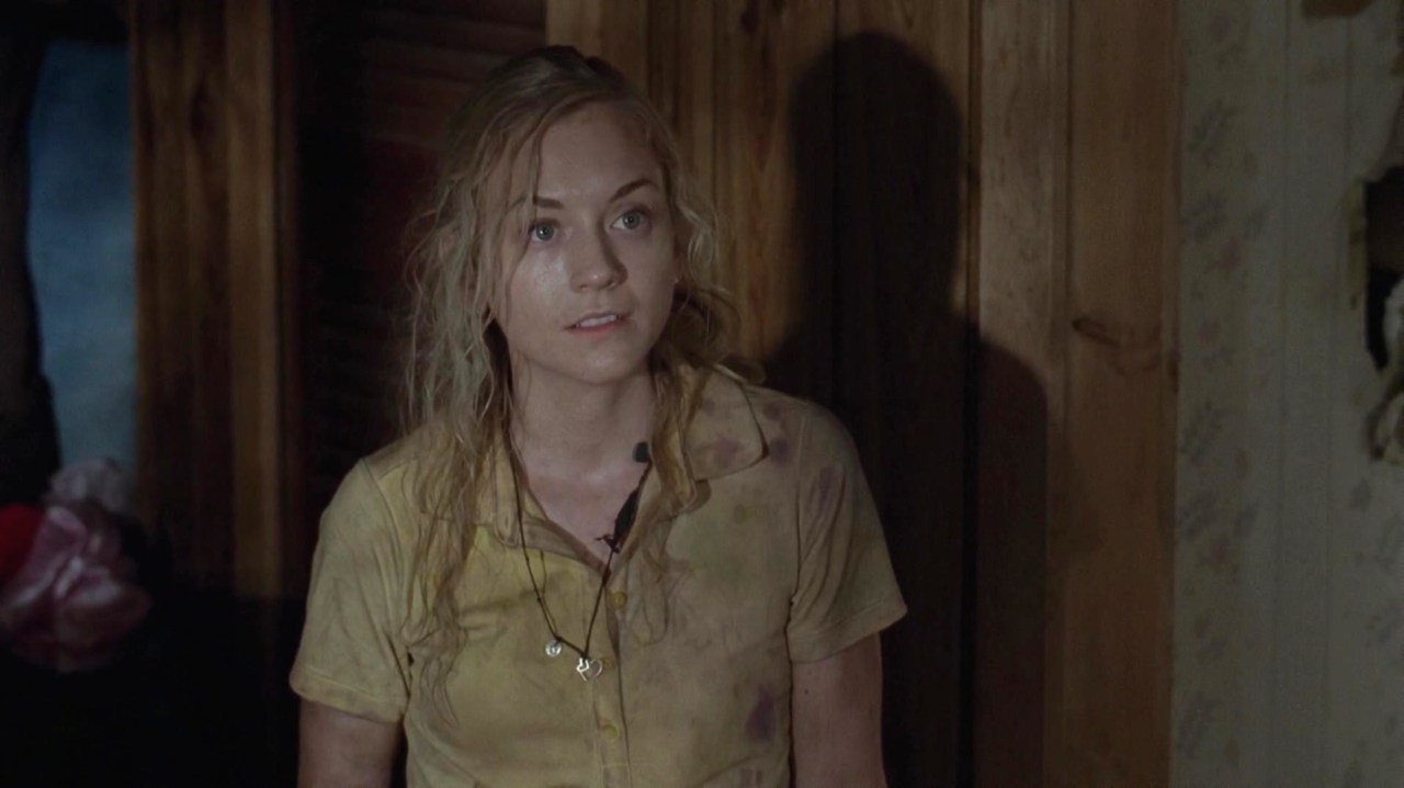 Emily Kinney as Beth in season 4 of The Walking Dead, in the episode titled "Still".