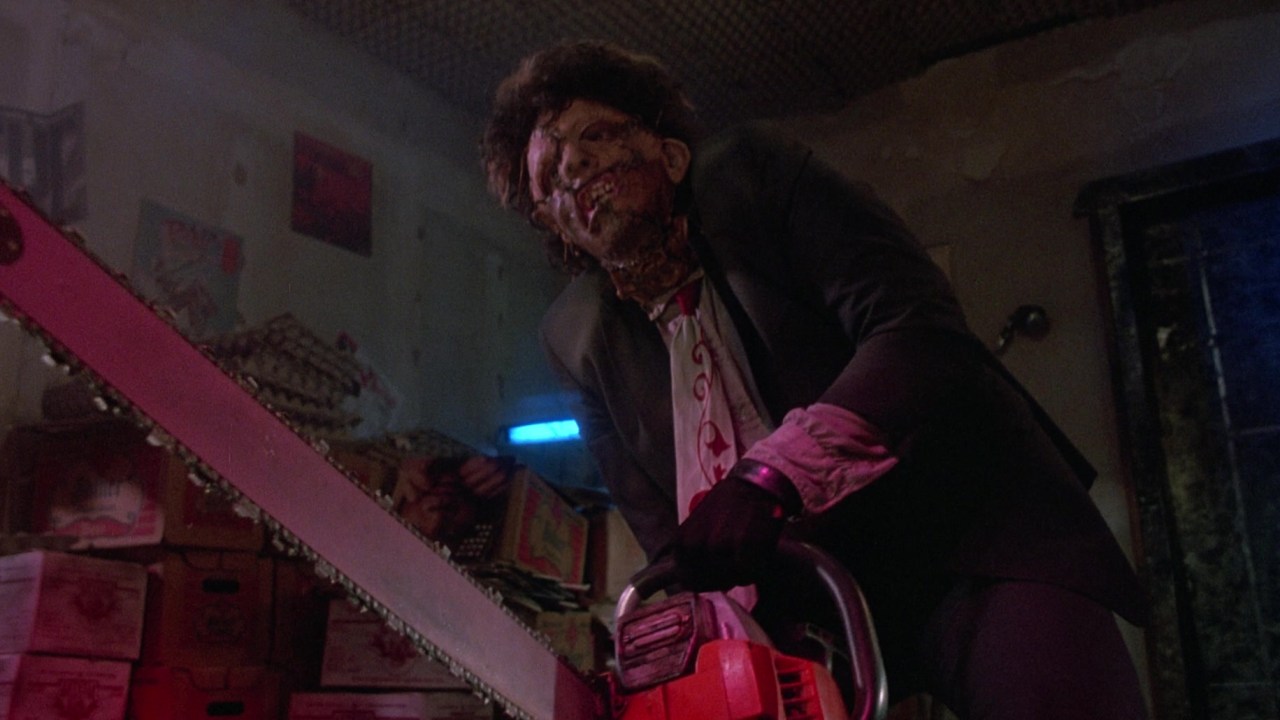 Leatherface in The Texas Chainsaw Massacre 2 (1986).