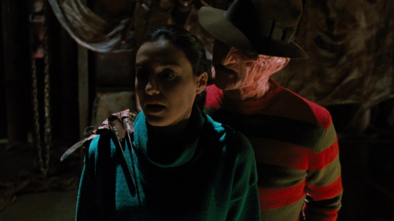 Freddy (Robert Englund) with his daughter Katherine aka Maggie (Lisa Zane) in Freddy's Dead: The Final Nightmare (1991).