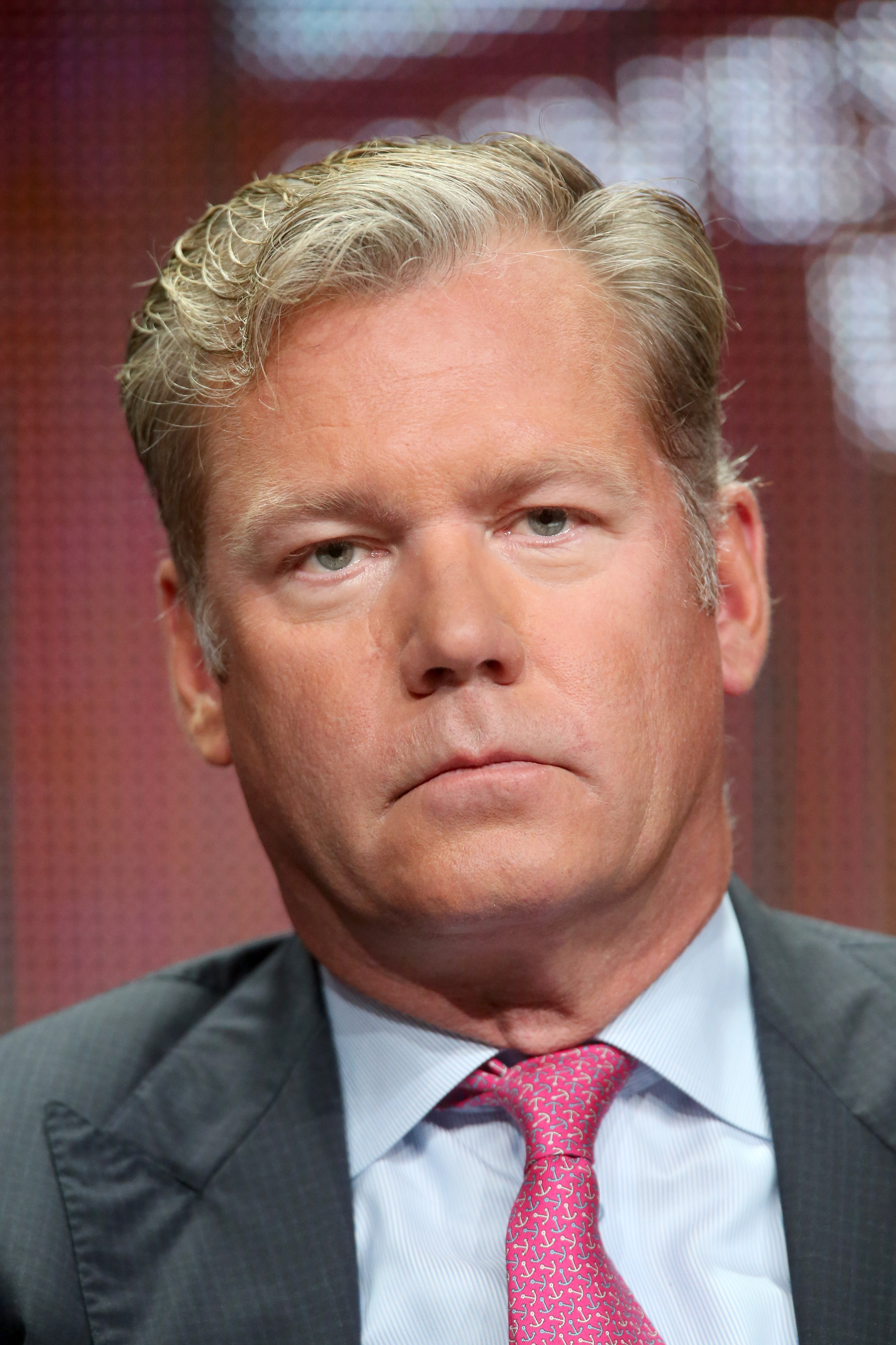 Chris Hansen speaking onstage at the 2015 Summer TCA Tour at the Beverly Hilton Hotel in Beverly Hills