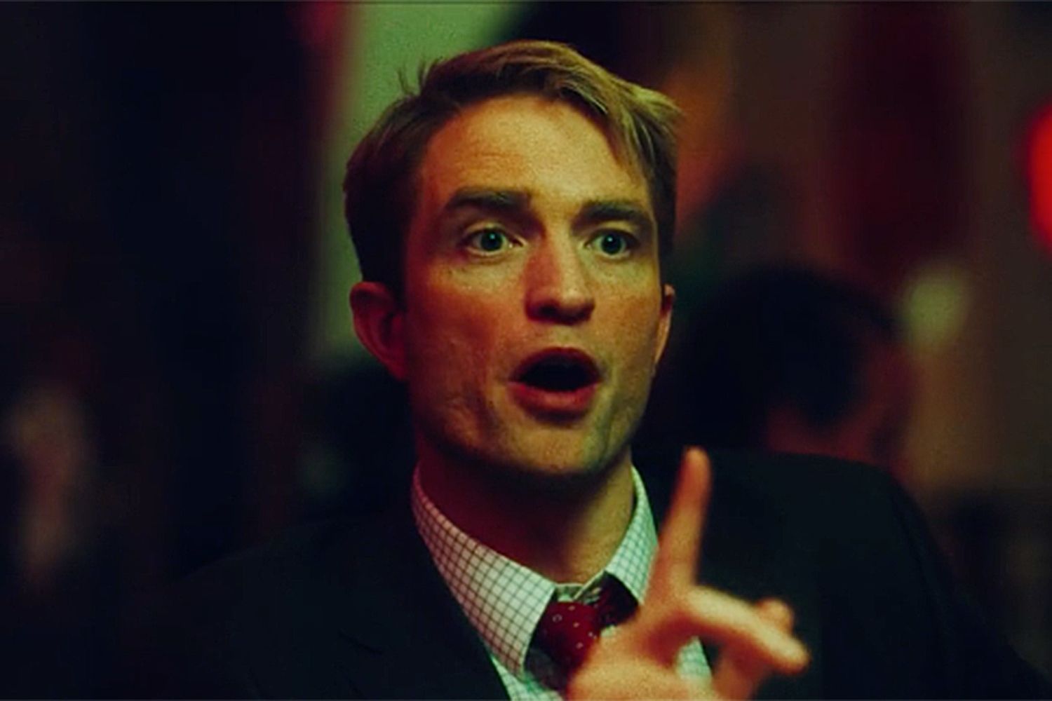 Still from the 2026 A24 film Primetime featuring Robert Pattinson as Chris Hansen