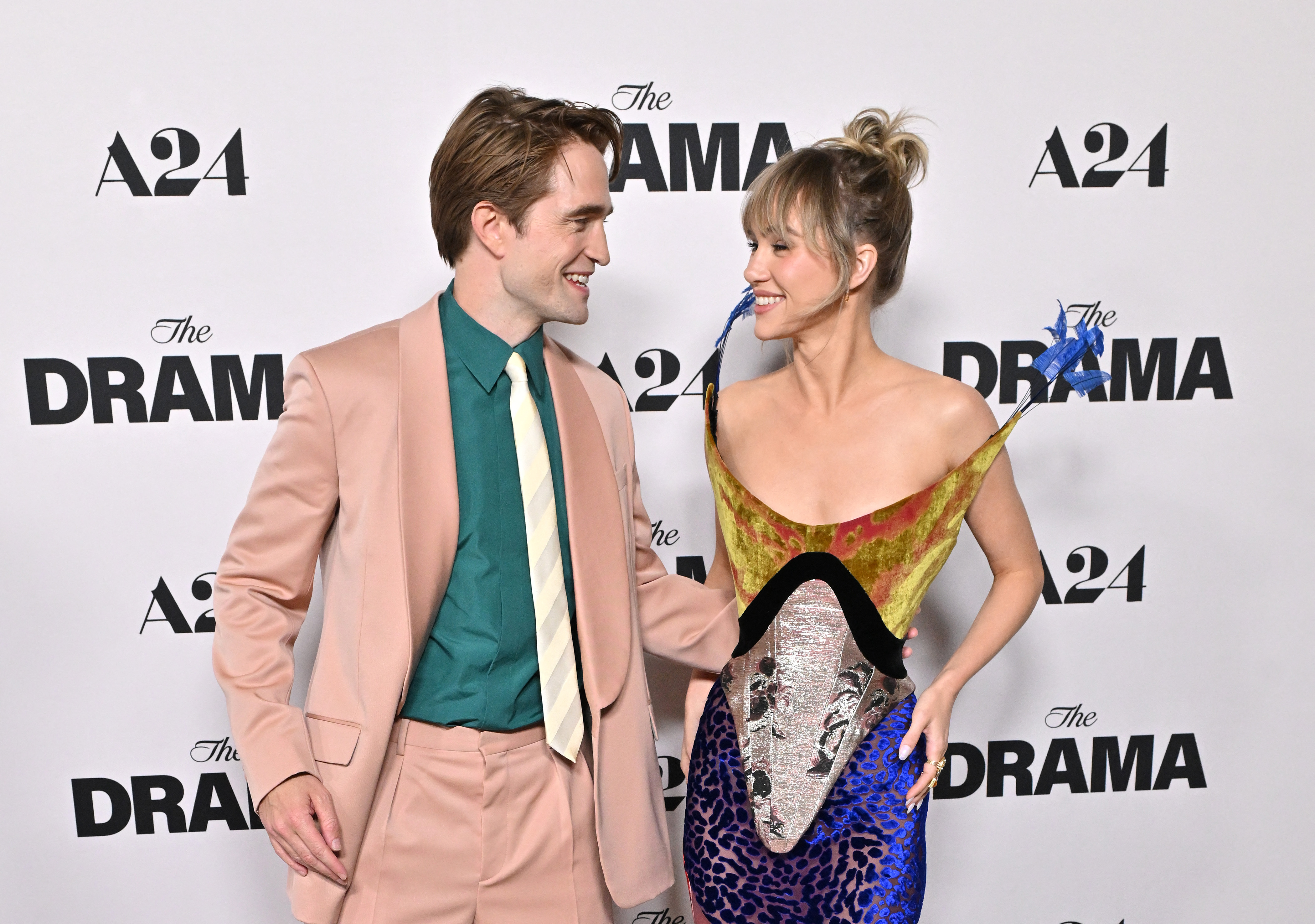 Robert Pattinson and Suki Waterhouse at the Los Angeles premiere of "The Drama" at the DGA Theater