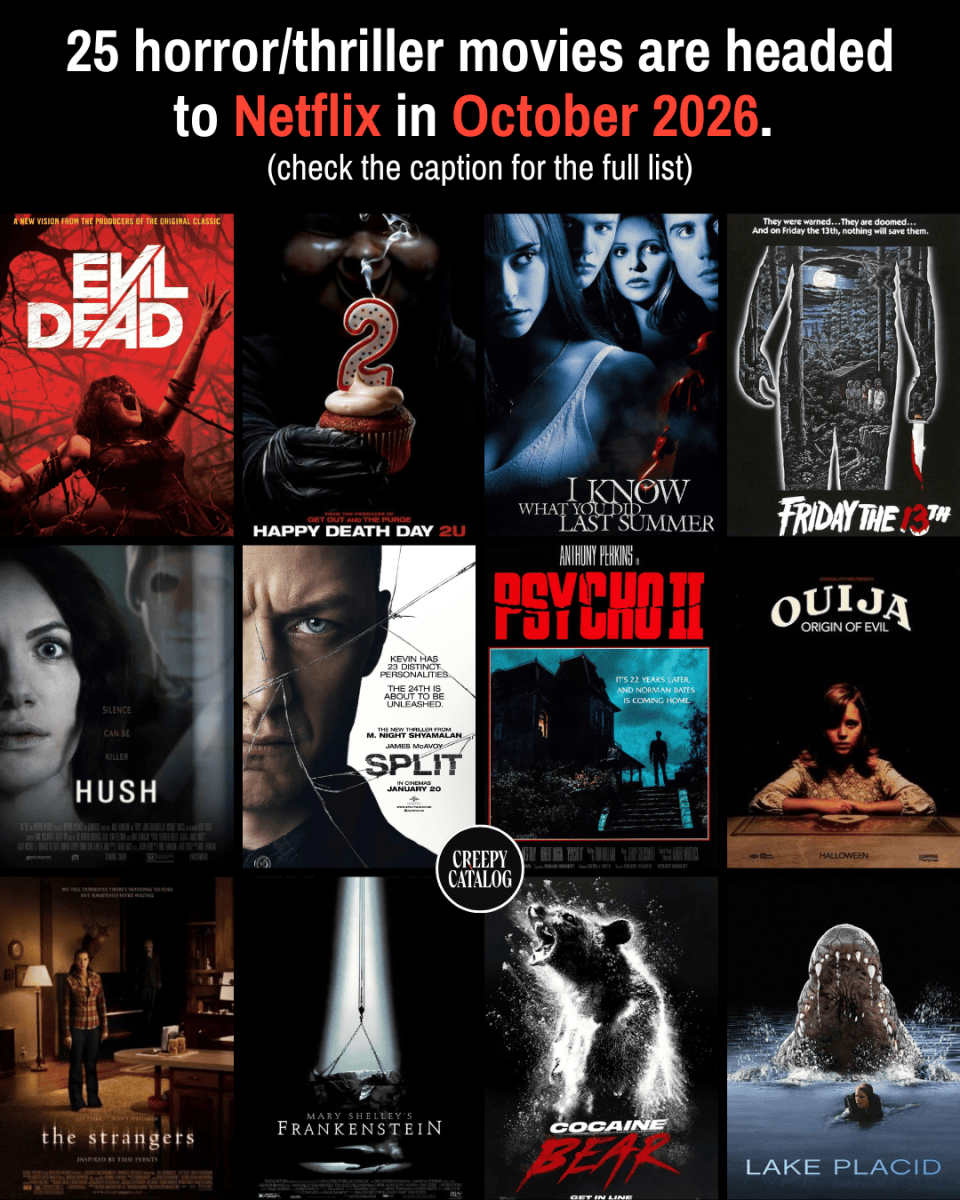 25 Horror/Thriller Movies Are Headed to Netflix in October 2026