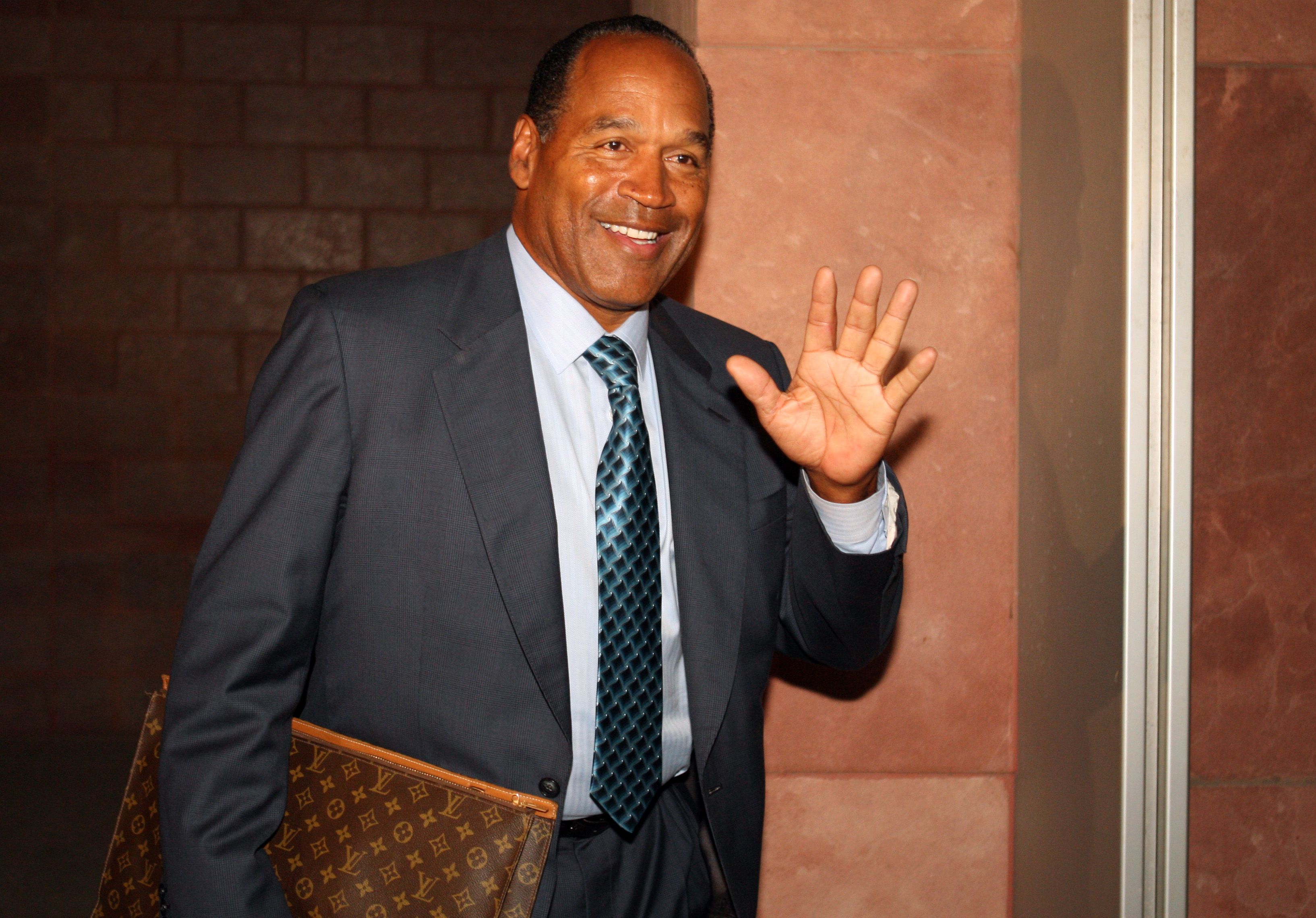 O.J. Simpson leaving a Las Vegas courthouse during his 2008 trial