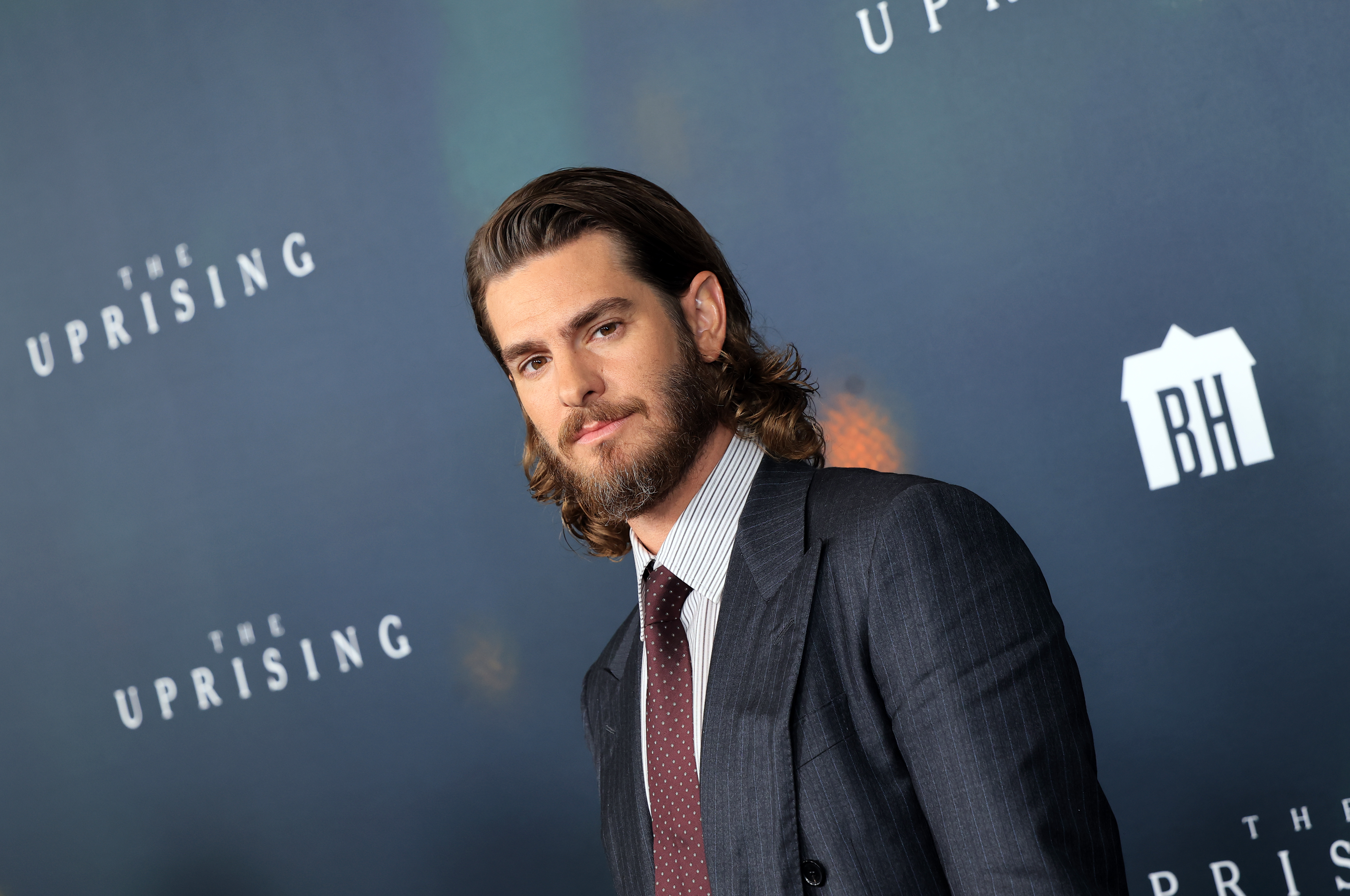 Andrew Garfield at the Los Angeles premiere of Focus Features' "The Uprising" at DGA Theater Complex