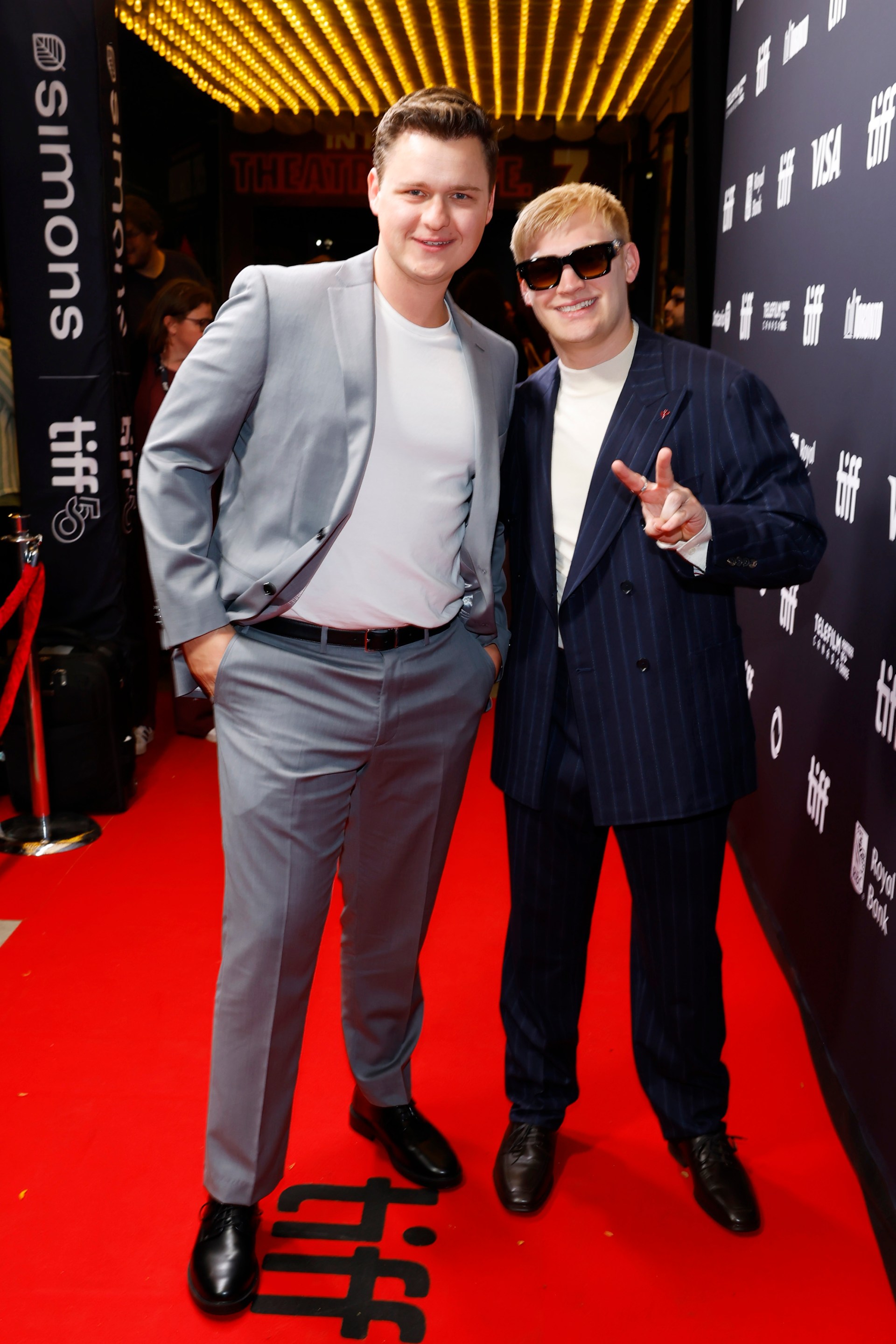 Cooper Tomlinson and Curry Barker at the Obsession premiere during the 2025 Toronto International Film Festival