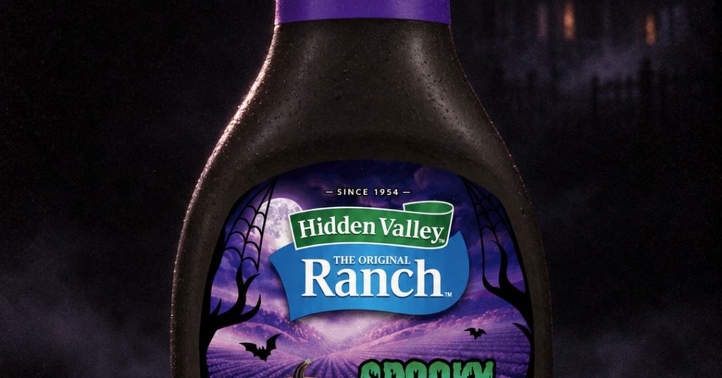 Hidden Valley Made Its Ranch Black for Halloween, and the Bottle Glows in the Dark