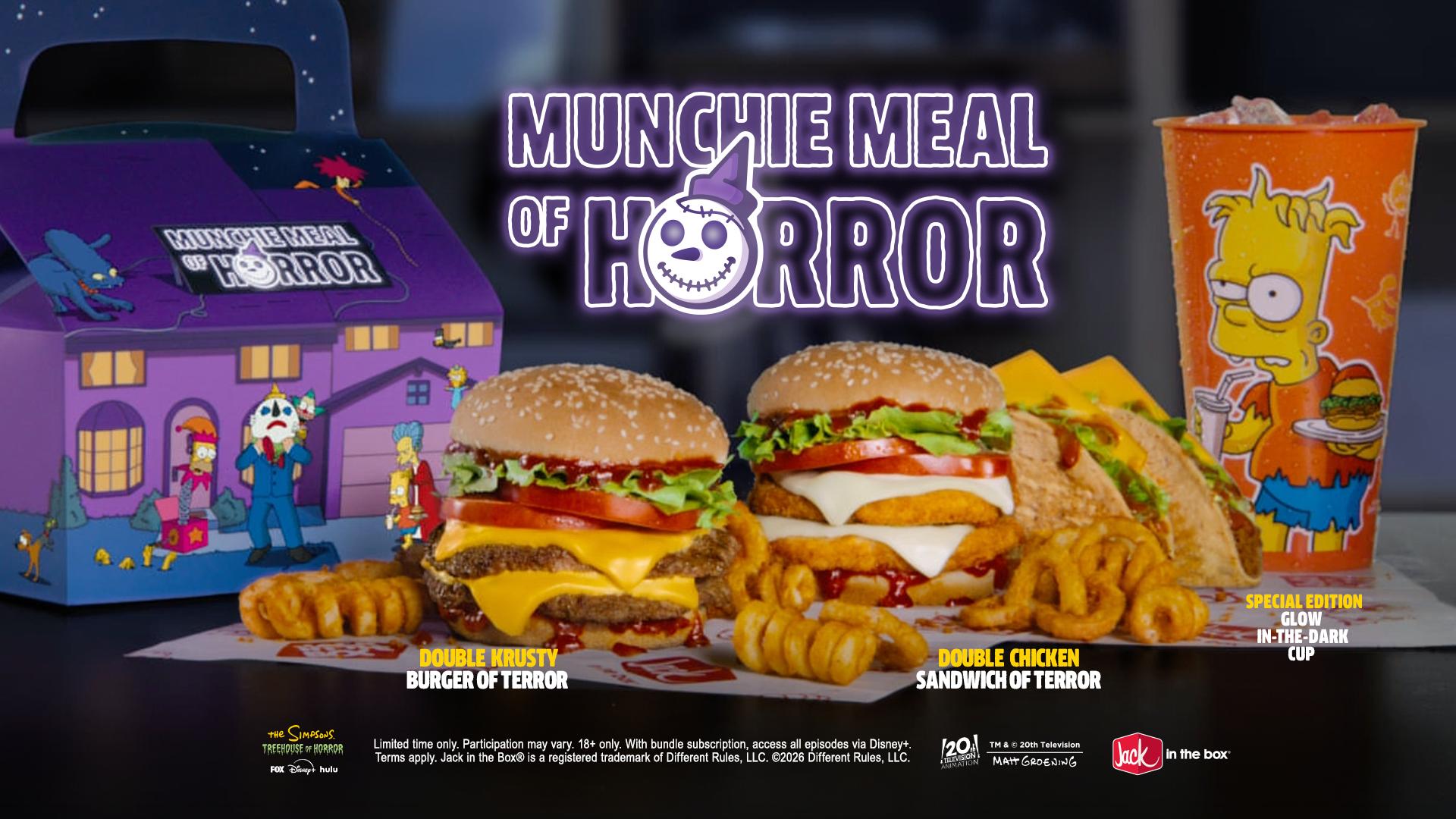 Jack in the Box Treehouse of Horror Simpsons meal with glow-in-the-dark cups