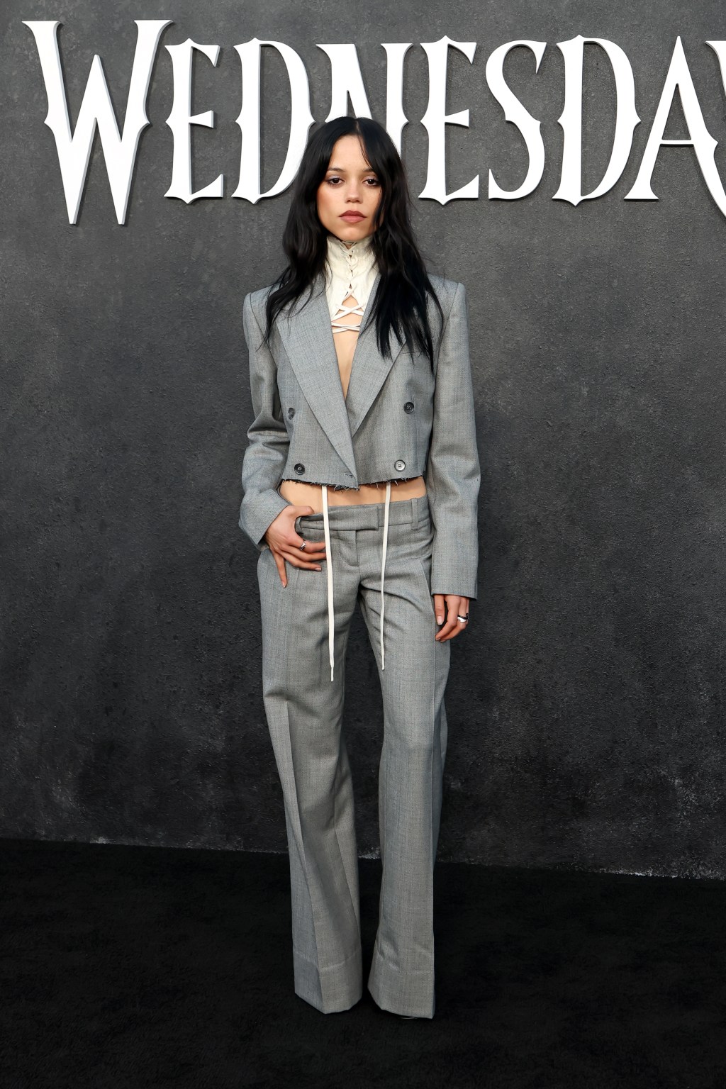 Jenna Ortega at the Netflix Wednesday Emmys FYSEE event at Hollywood Forever Cemetery in Los Angeles