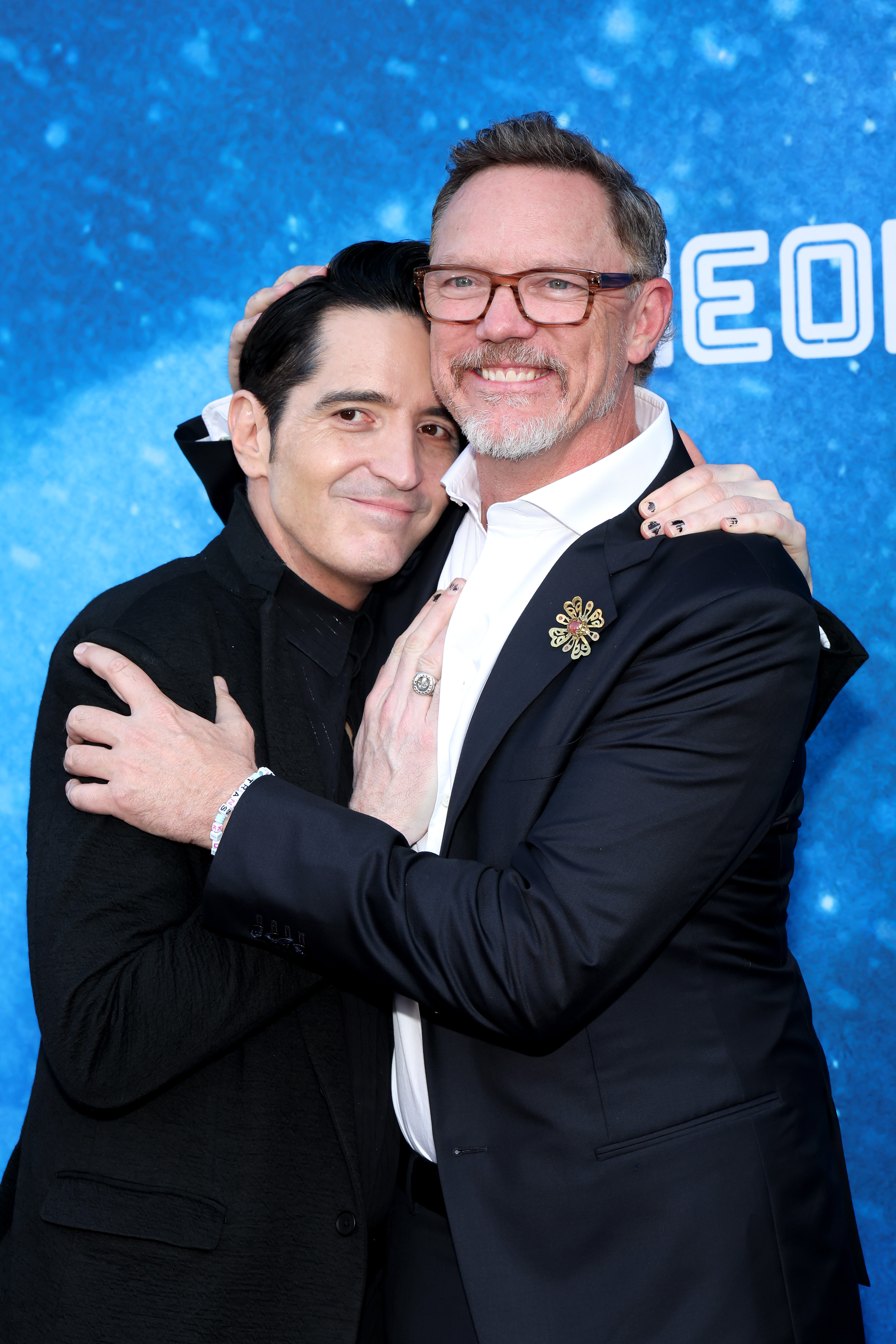 Matthew Lillard and David Dastmalchian standing together at the Los Angeles premiere of The Life Of Chuck