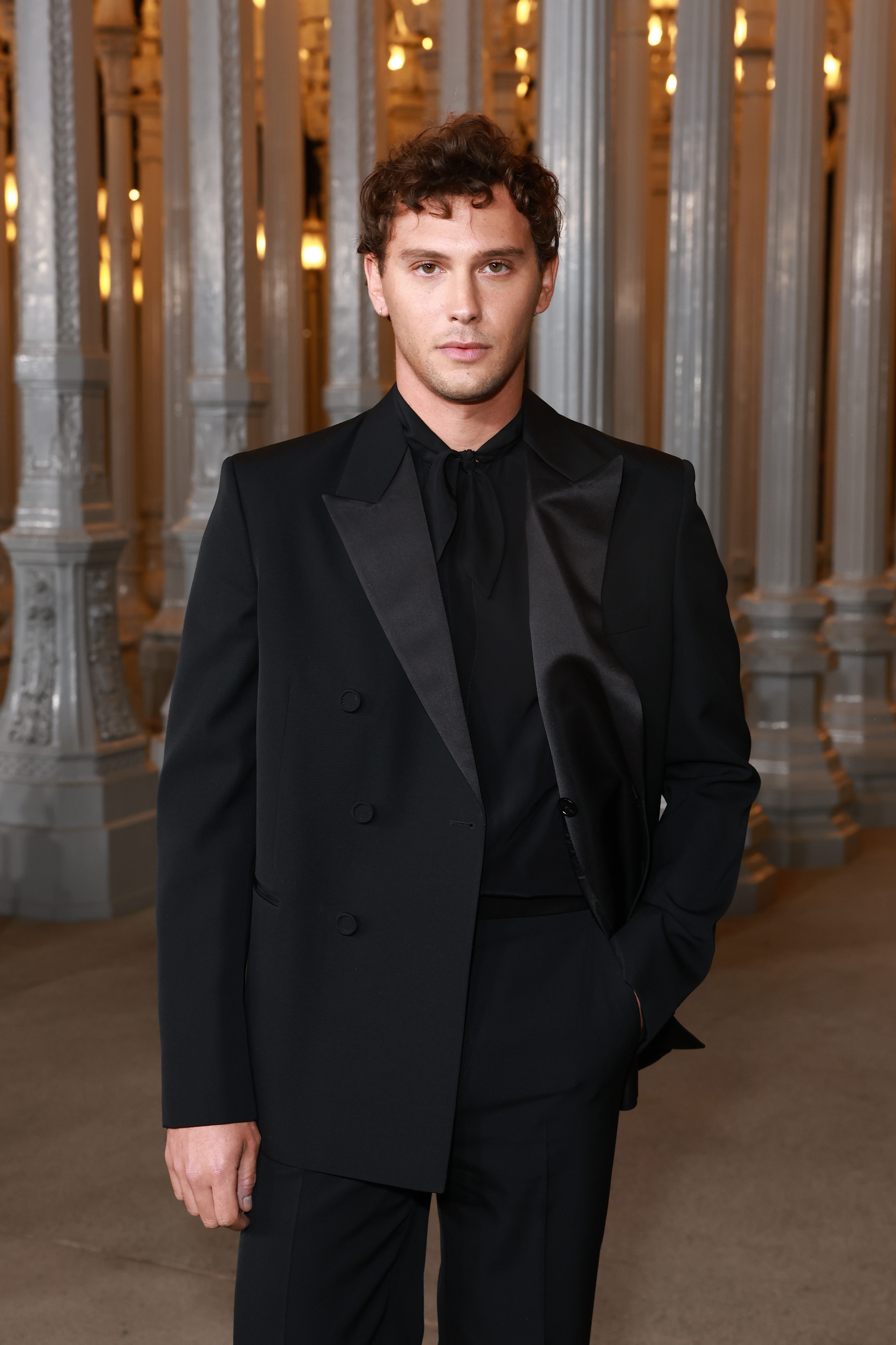 Cooper Koch wearing Gucci on the red carpet at the 2024 LACMA Art+Film Gala