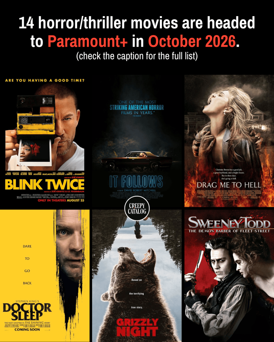 14 Horror/Thriller Movies Are Headed to Paramount+ in October 2026