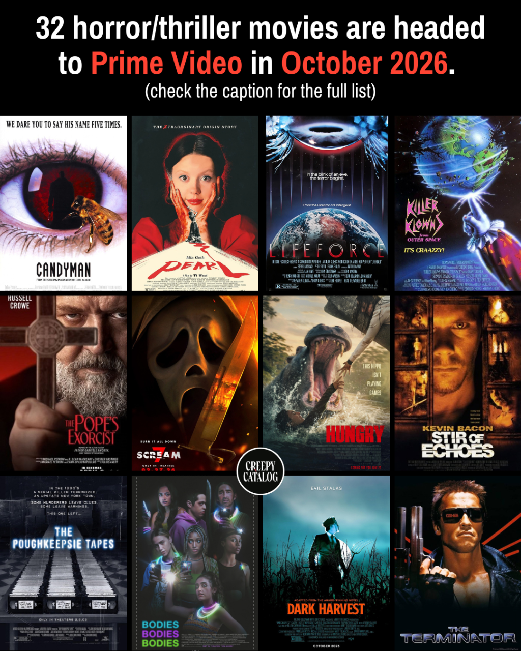 32 Horror/Thriller Movies Are Headed to Prime Video in October 2026