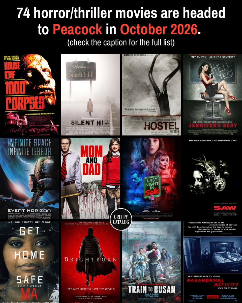 74 Horror/Thriller Movies Are Headed to Peacock in October 2026