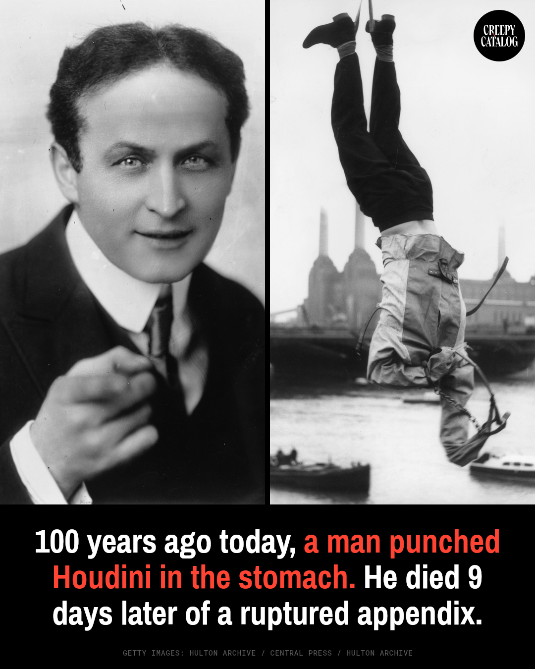 Harry Houdini, legendary escape artist and magician