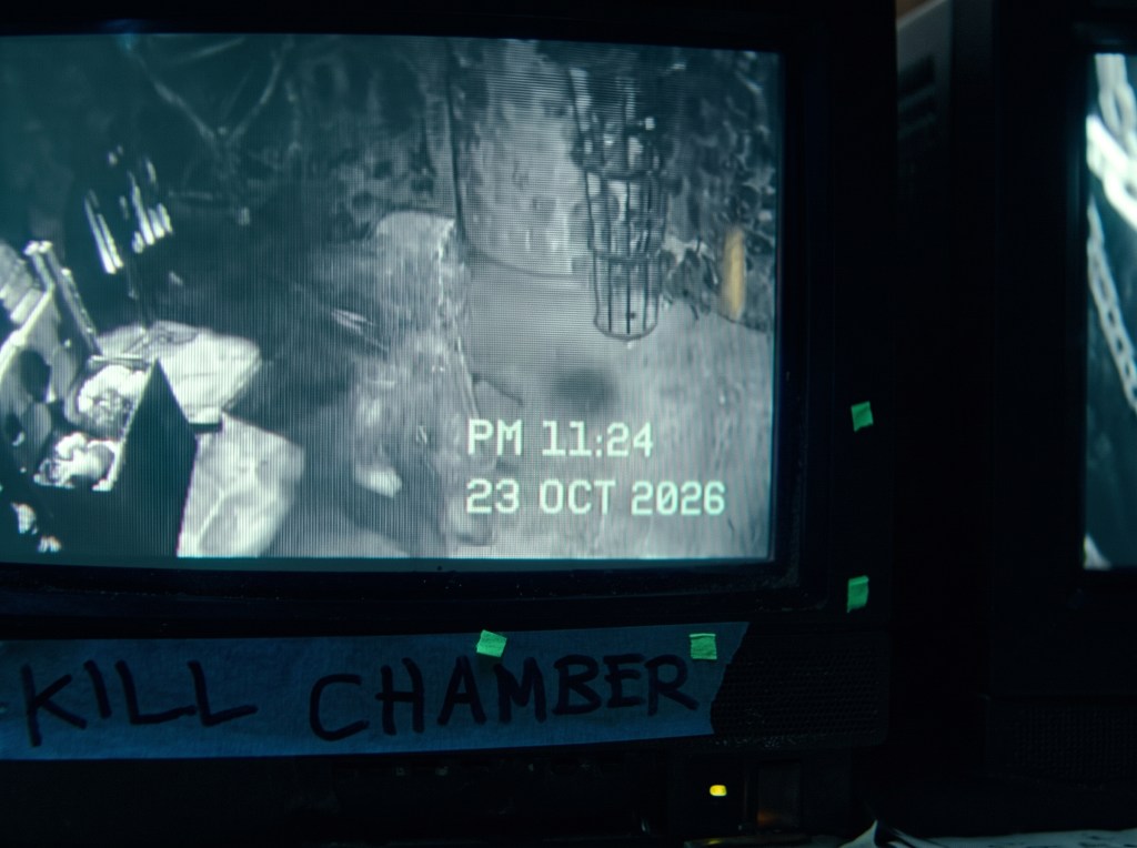 Promotional image for A24's Slayground, a fictional haunted attraction campaign for a Jeremy Saulnier film