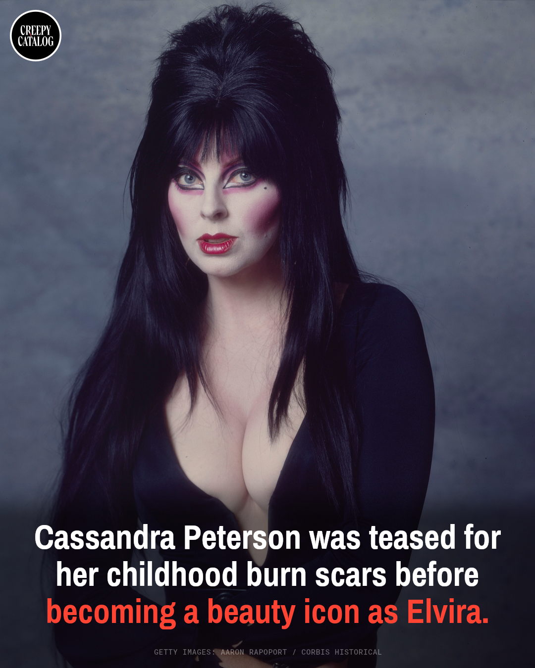 Cassandra Peterson, known as Elvira, Mistress of the Dark