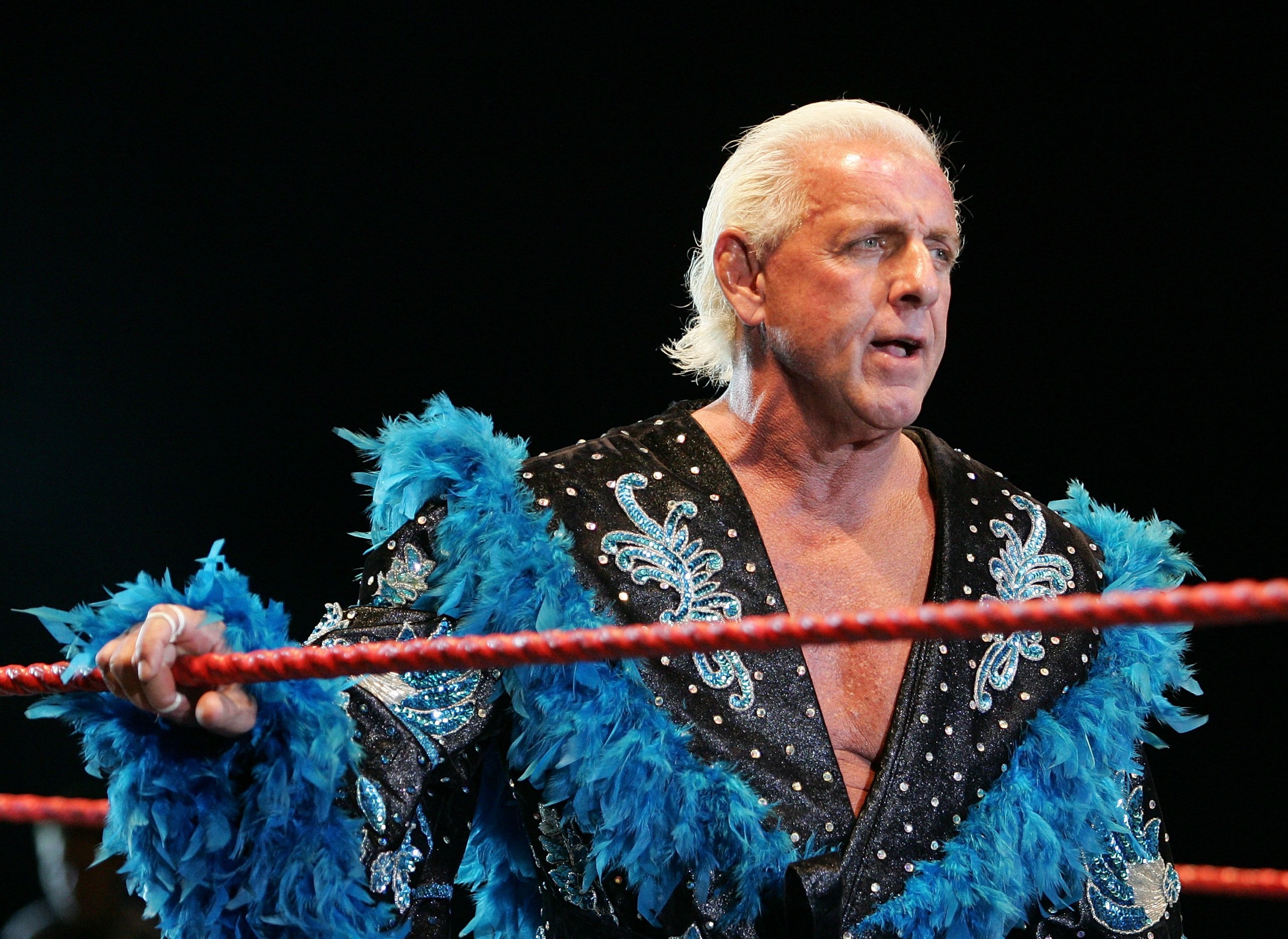 Ric Flair looking on at the Burswood Dome in Perth, Australia during the Hulkamania Tour in 2009