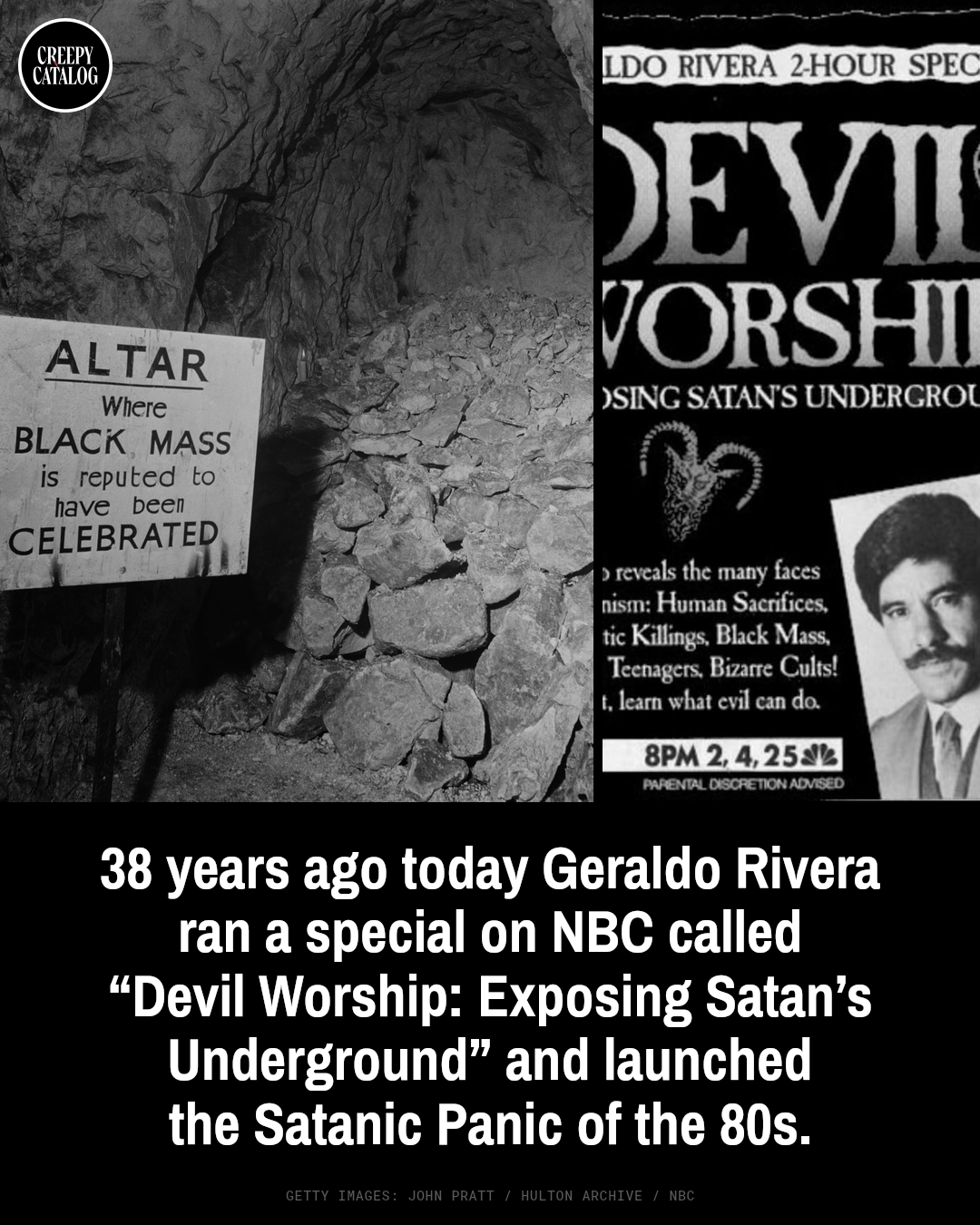 Geraldo Rivera, television journalist and host of the NBC special on Satanic Panic
