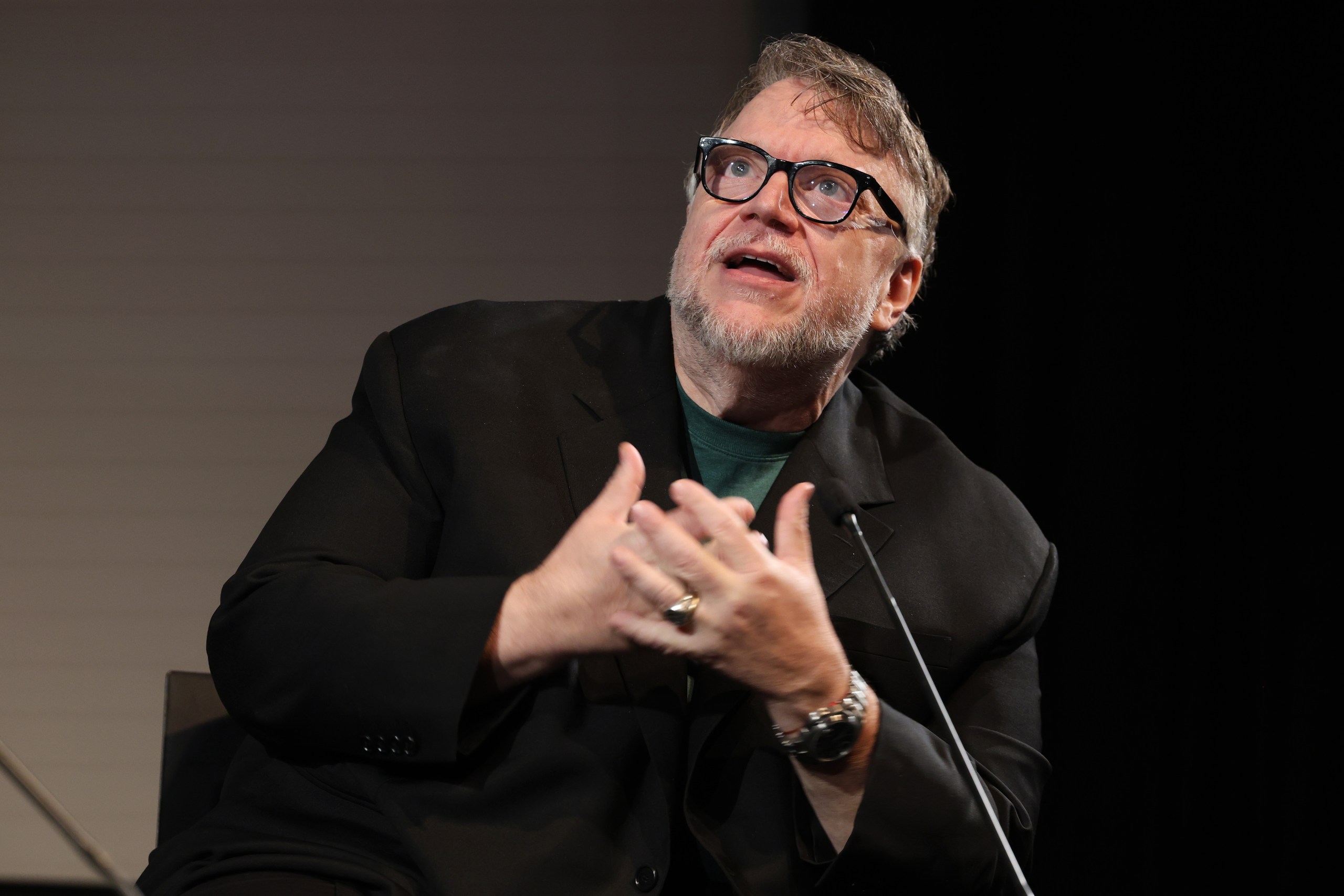 Guillermo del Toro speaking at a BFI in-conversation event at BFI Southbank in London