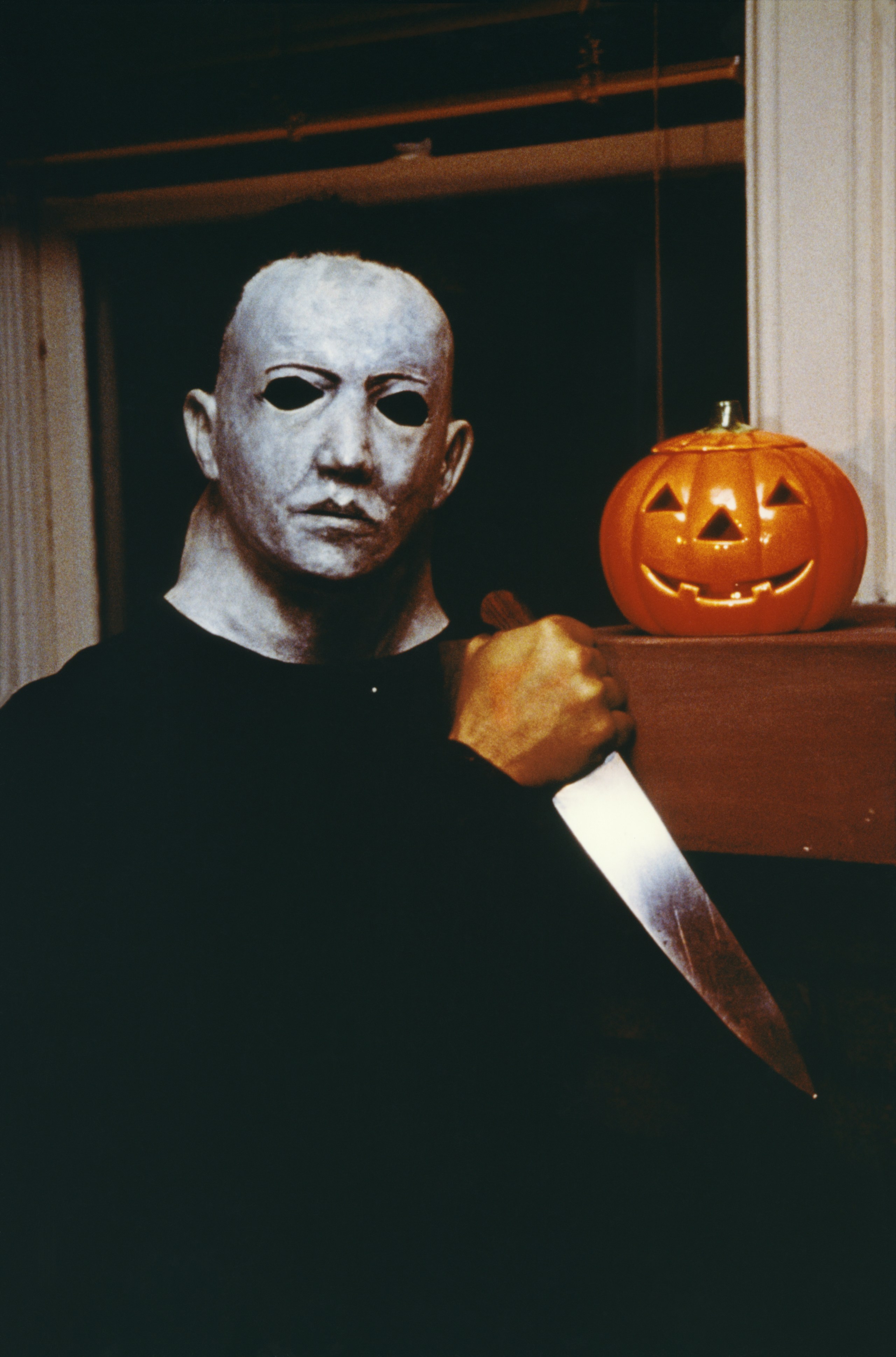 Actor Tony Moran on the set of the 1978 horror film Halloween