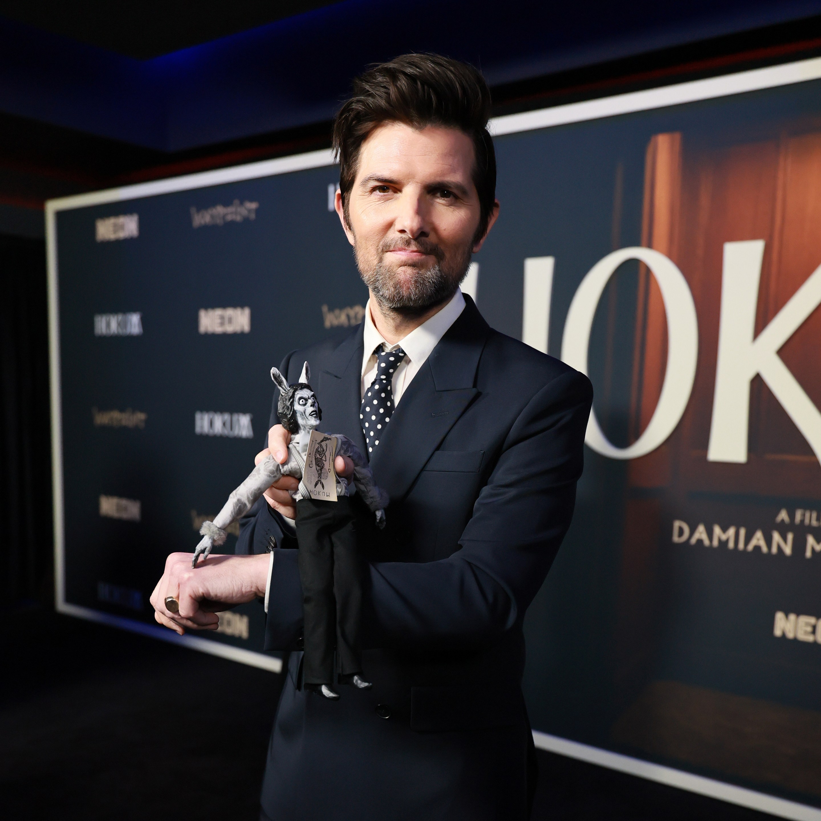 Adam Scott at the New York premiere of Hokum at Regal Union Square