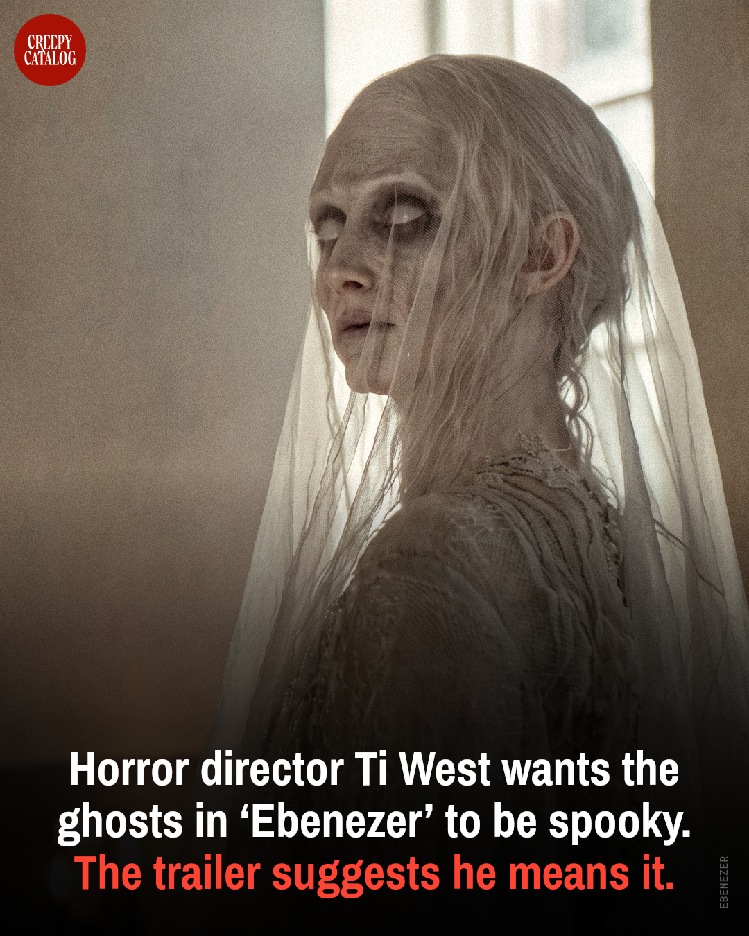 A still from the horror film Ebenezer