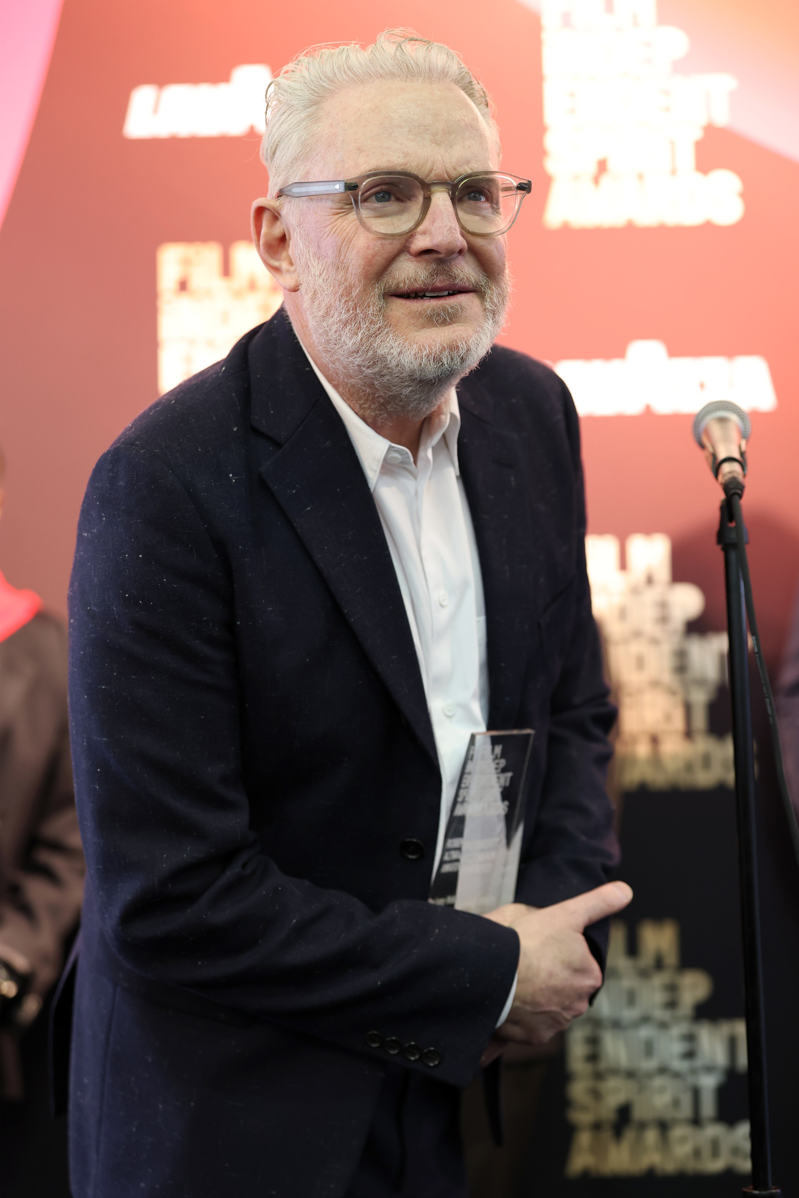 Francis Lawrence posing in the press room at the 2026 Film Independent Spirit Awards at Hollywood Palladium