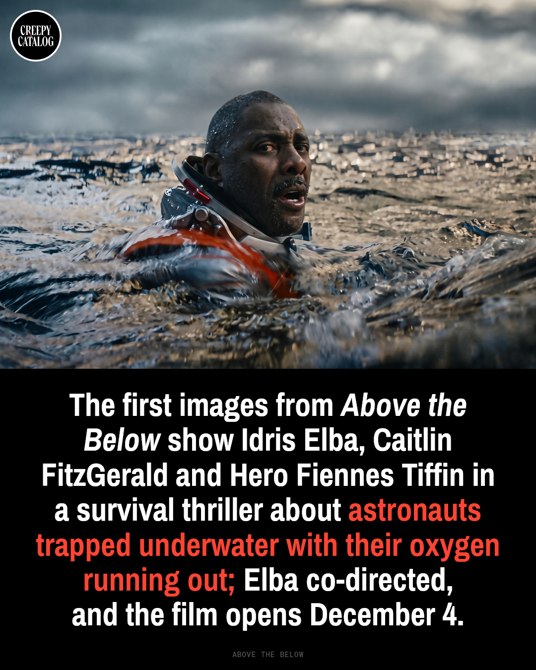 Scene from Above the Below featuring astronauts trapped in a sinking capsule underwater