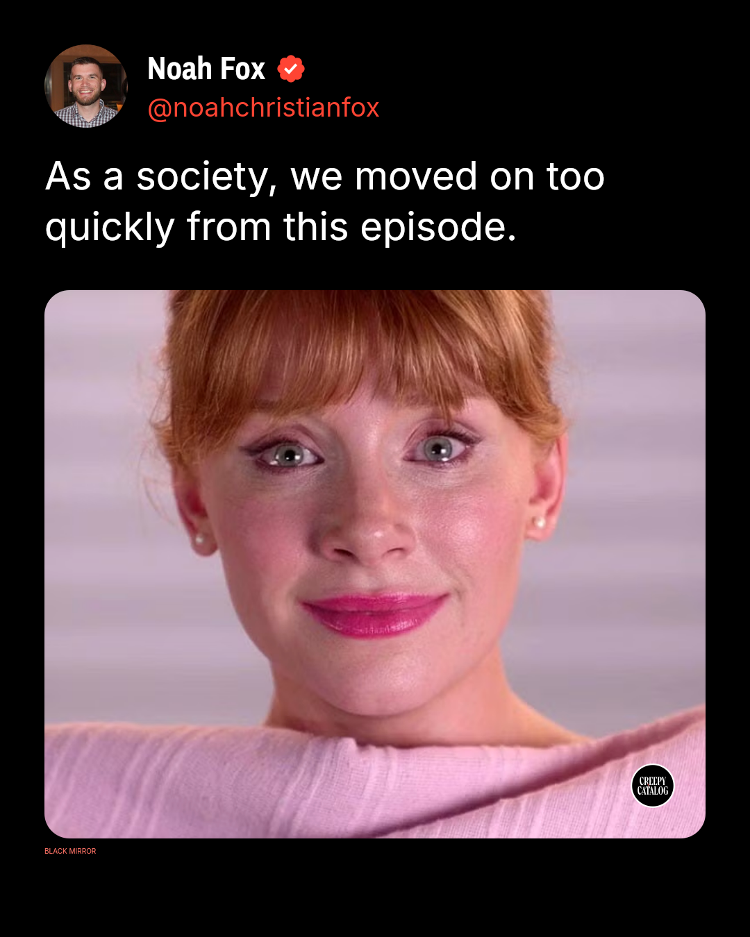 A still from the Black Mirror episode Nosedive