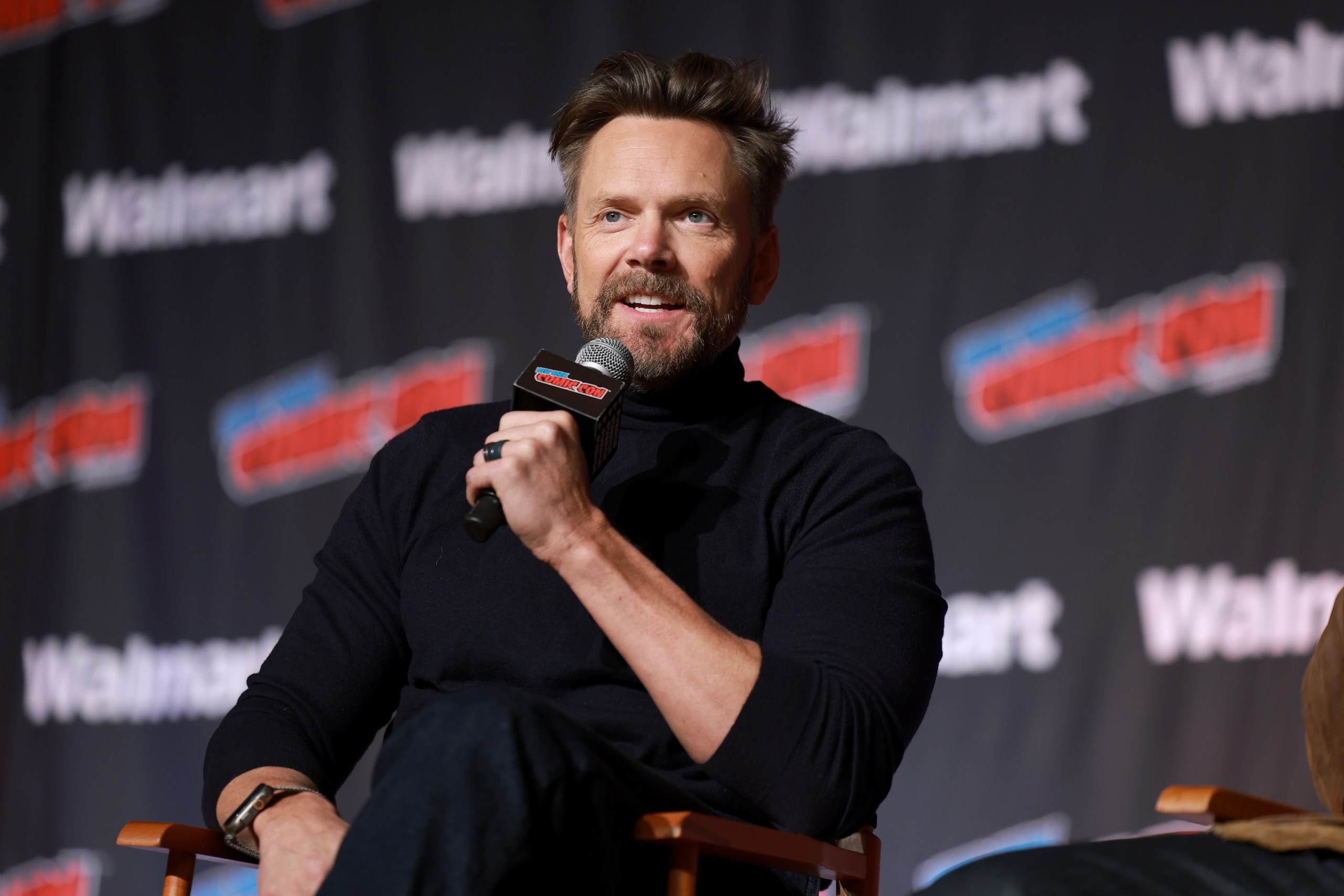 Joel McHale speaking at the Fox Comedy Panel at New York Comic Con 2026 at the Javits Center
