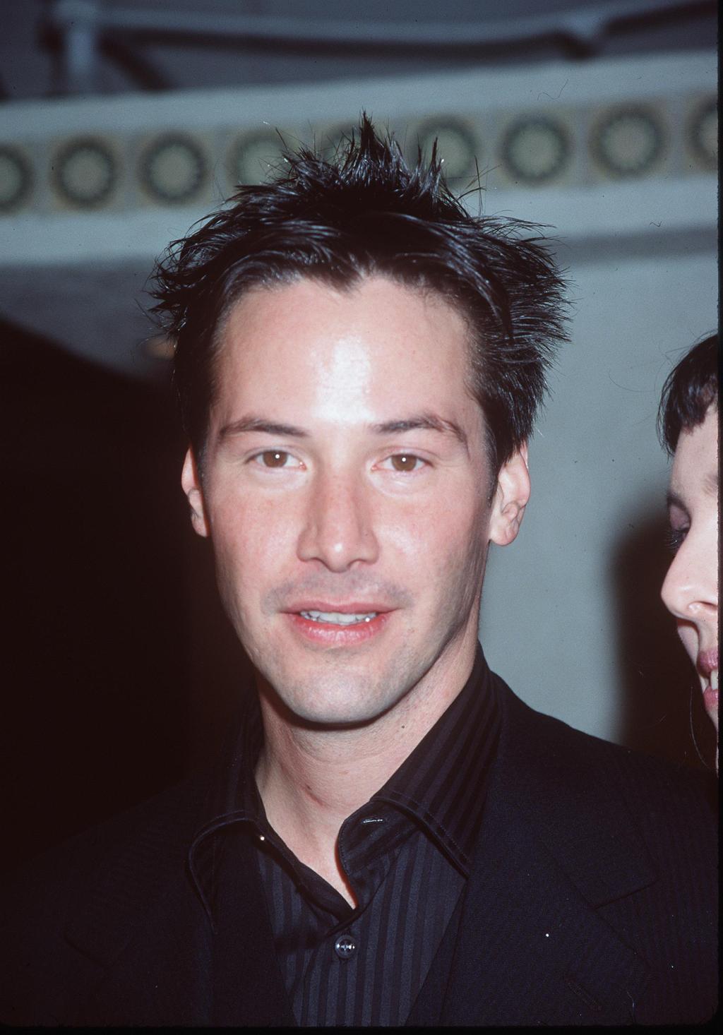 Keanu Reeves arriving at the world premiere of The Matrix at Mann's Village Theatre in Westwood, CA