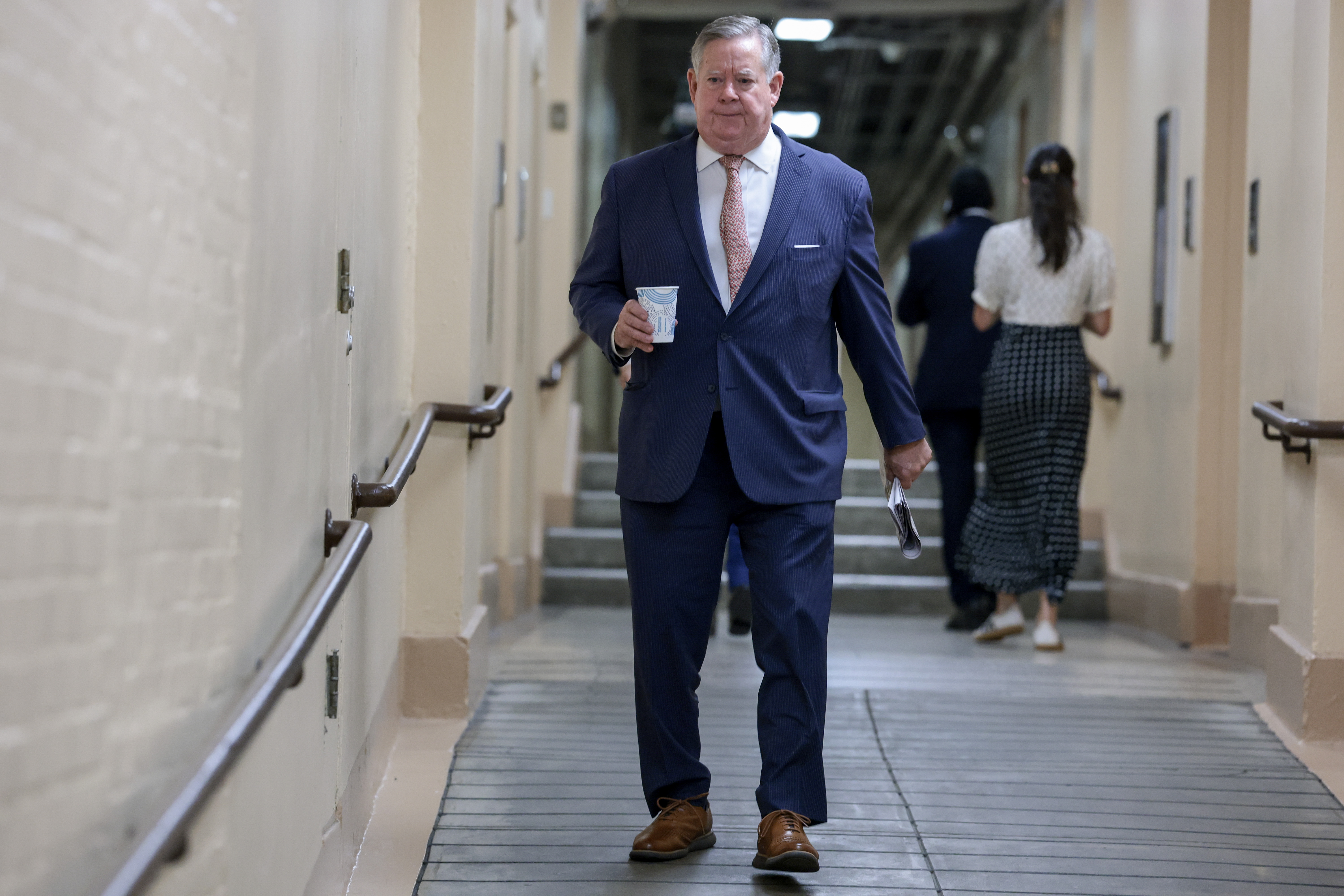OMB Director Russell Vought Joins GOP Caucus Meeting On Capitol Hill