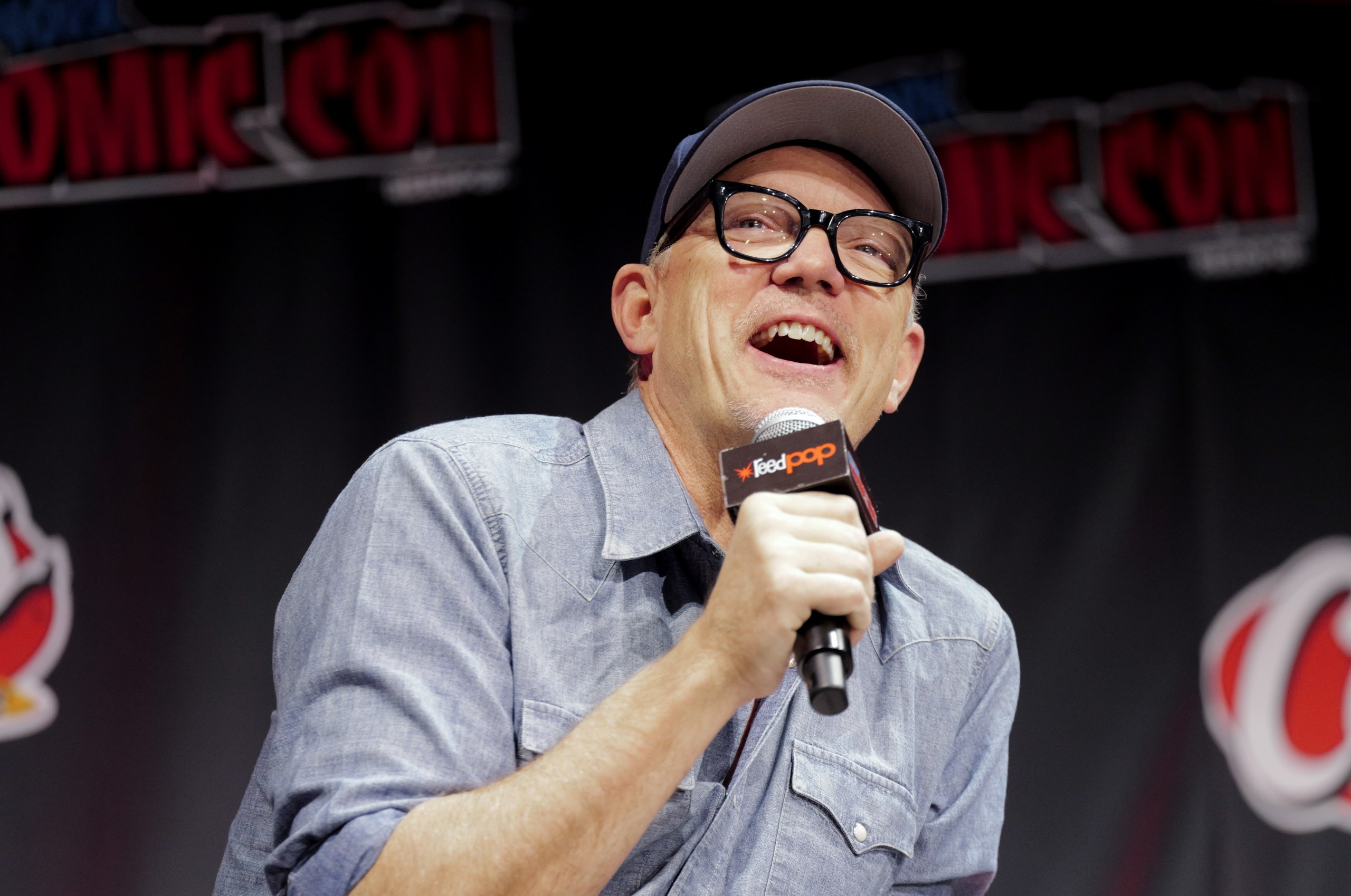 Matthew Lillard speaking at the Ghostface Forever: 30th Anniversary of Scream panel at New York Comic Con 2026