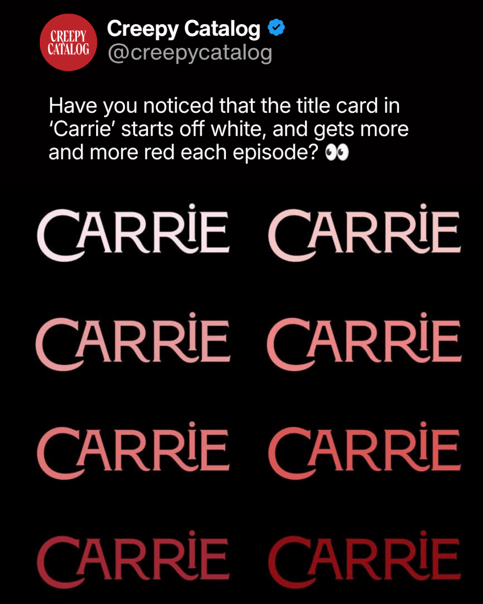 Title card for the Carrie miniseries showing the show's logo