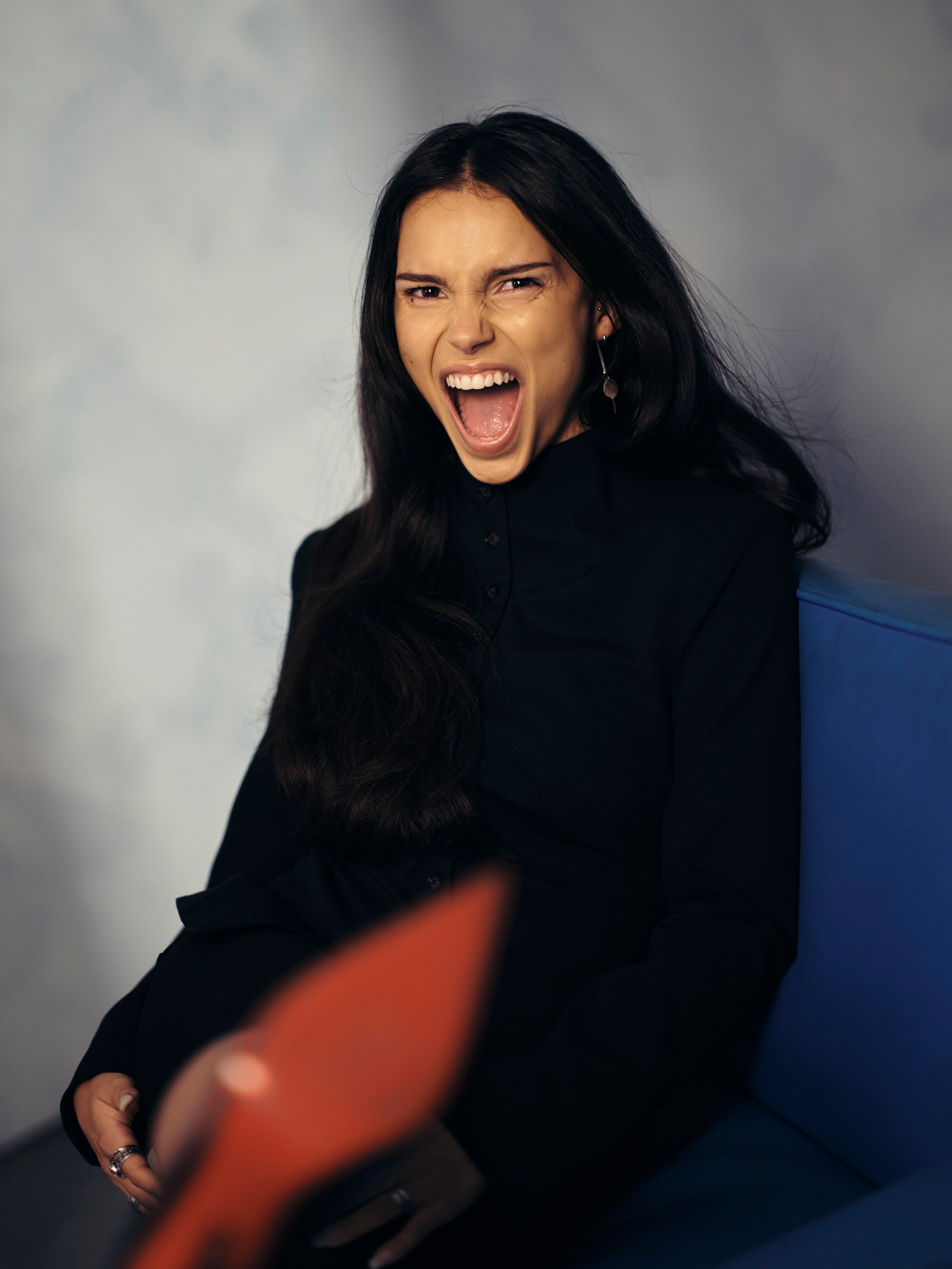 Inde Navarrette posing at the Getty Images Portrait Studio presented by IMDb at InterContinental Toronto Centre